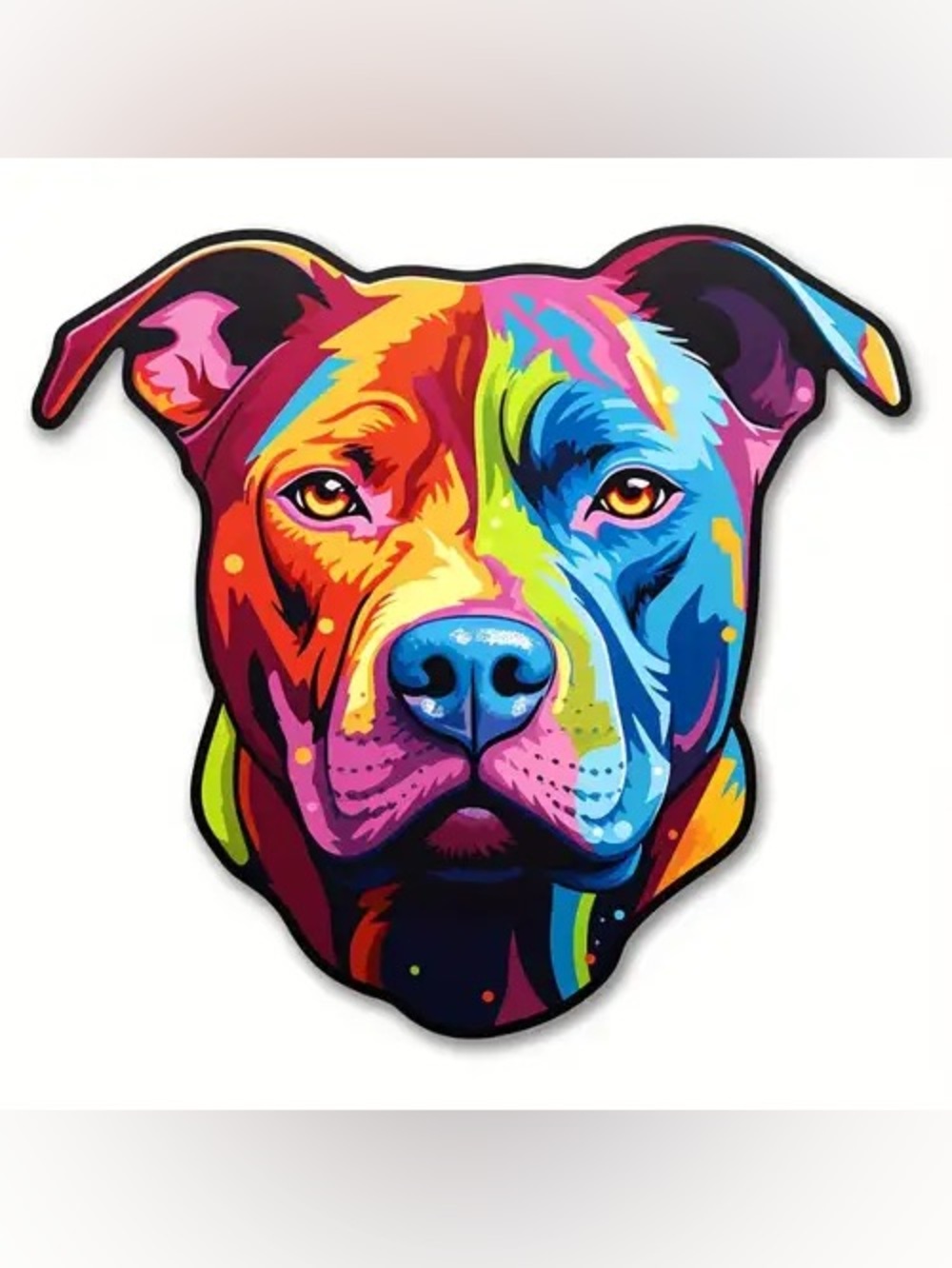 NEW Colorful Pitt bull Sticker 5.5” x 6”